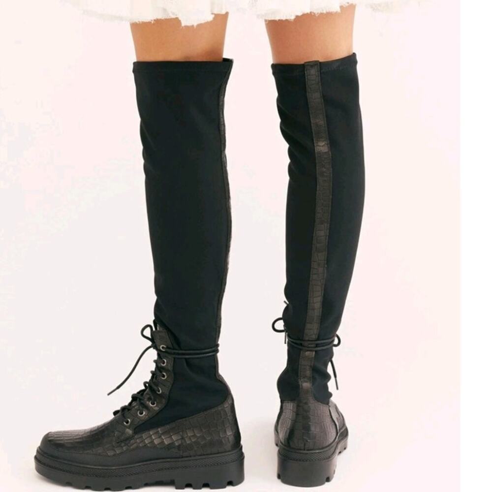 Free People Shoreditch overknee combat boot size 39/9